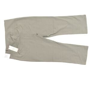 NEW Galia Brown Ankle Pants 2XL Nylon High rise Waist Cropped Flare